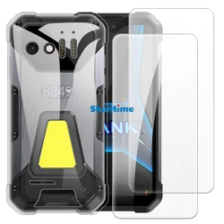 Soft Case + 2 Pack Tempered Glass Screen Protectors for Unihertz 8849 Tank Mini 1 Full-Body Protection