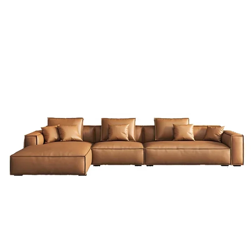 

z Hot Selling Italian Style Leather Sofa Set Furniture Genuine Leather Top Living Room Modern Modular Sofa