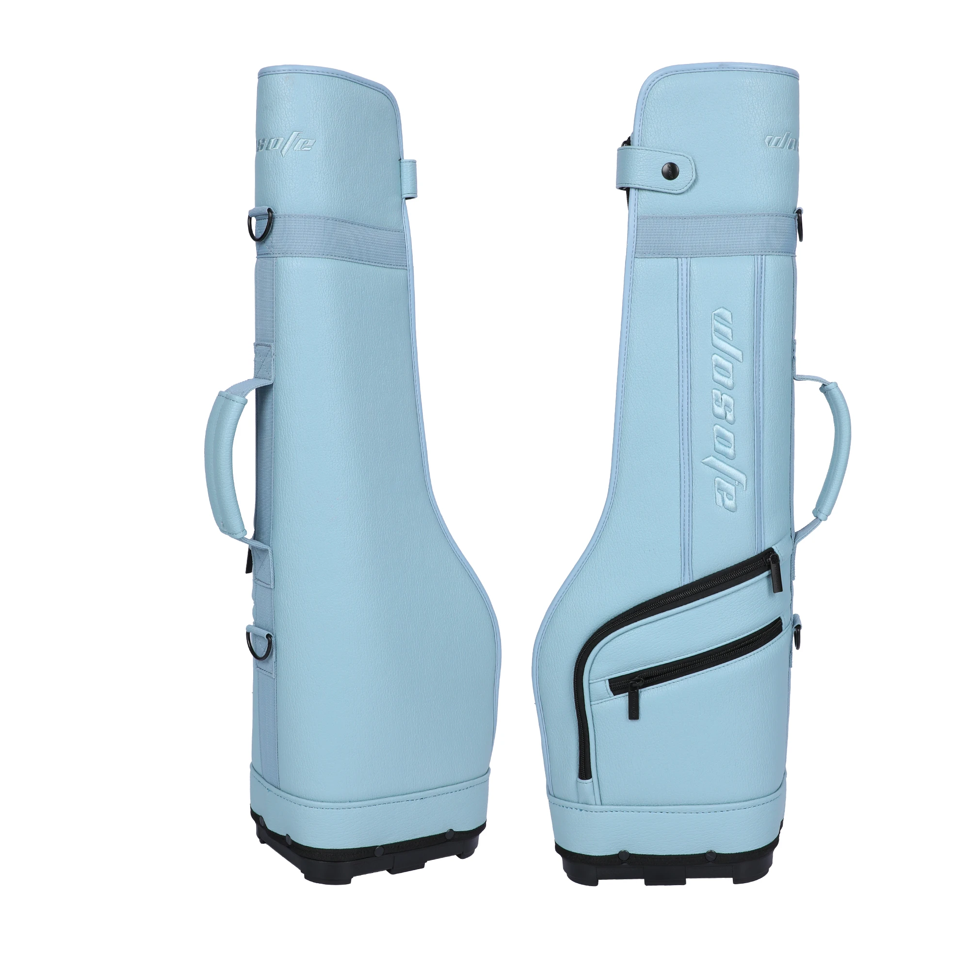 1 PC Golf Club Carry Bag Lightweight 3 Club Holder Hard Shell PU with 2 Pockets Zipper Closure Black Blue Brown Ideal Golf Gift