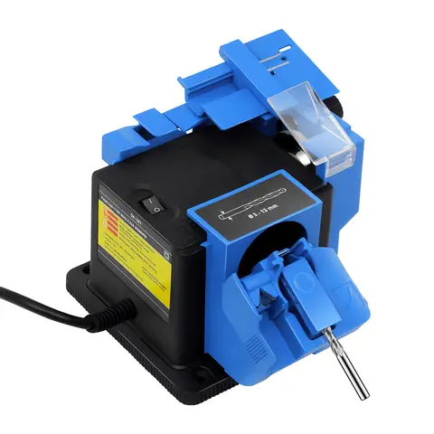 Multifunctional Drill Sharpener, Electric Drill Bit Grinder 110V, 65W Pure Copper Motor, 1350rpm, 15°-50° Adjustable Angle, for Sharpening Drill Bits, Scissors, Knives, Chisels, Quick Sharpening, Saves Time, Anti-slip Feet, Home, Restaurant, Workshop