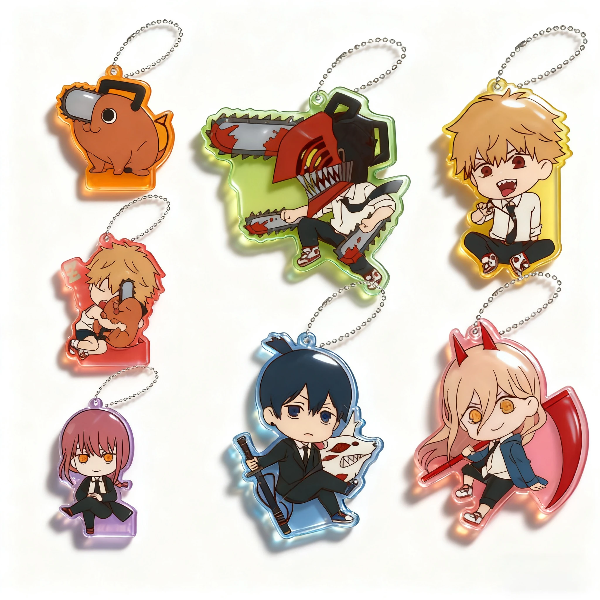 

6cm Anime Chainsaw Man Acrylic Standing Figure Model - Makima Electricity, Akira Angel, Reza Dengji, Desktop, Gift