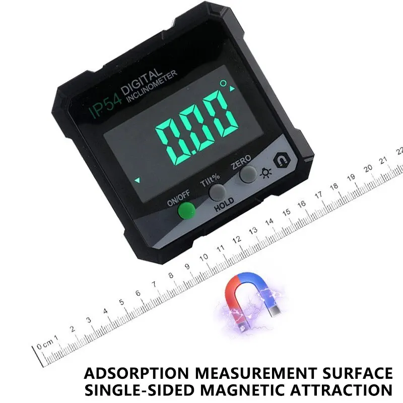 Digital Angle Gauge Magnetic Base Level Box Angle Finder Protractor Angle Measuring Instrument for Woodworking, Construction