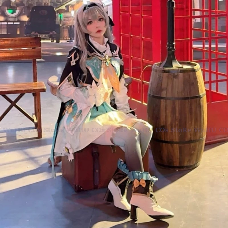 Spel Honkai: Star Rail Doujin Firefly Cosplay Kostuum Vuurvlieg Pruik Vrouwen Meisjes Hallowen Kleding Feestpak Vuurvlieg Schoenen Lenzen