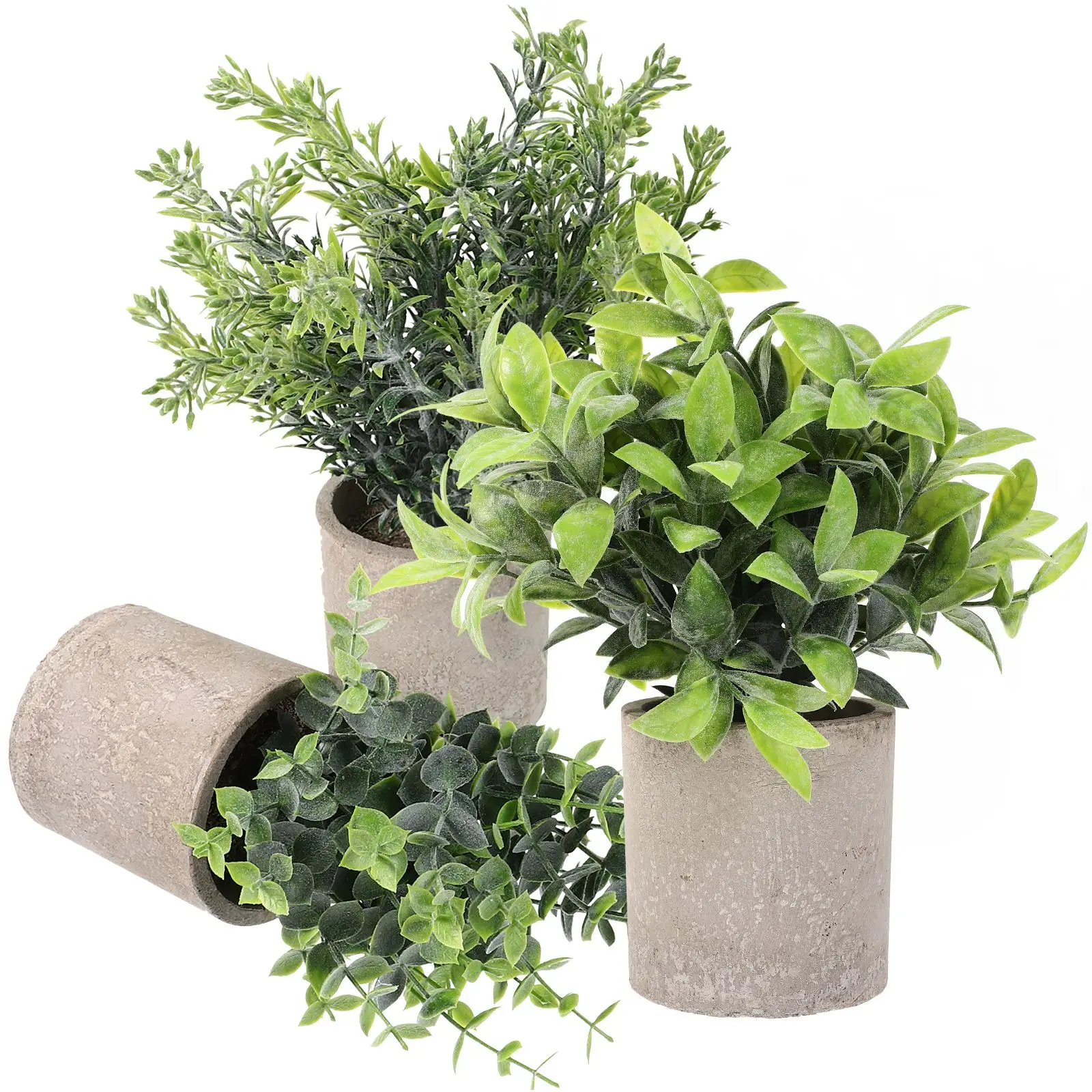 

3 Pcs Home Office Decor Kitchen Plants Fake Green Desktop Plants Home Artificial Plant naments Bonsai Decor Realistic