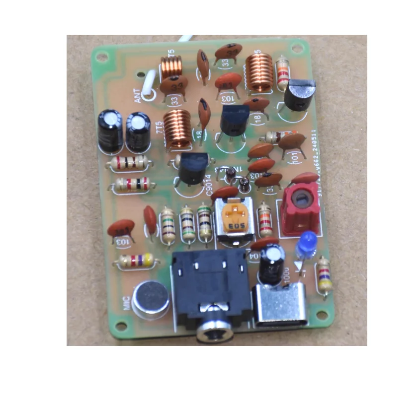 راديو FM، ميكروفون لاسلكي للطلاب، وحدة إرسال اللحام، مكرر MP3، جهاز إرسال موالف DIY #1