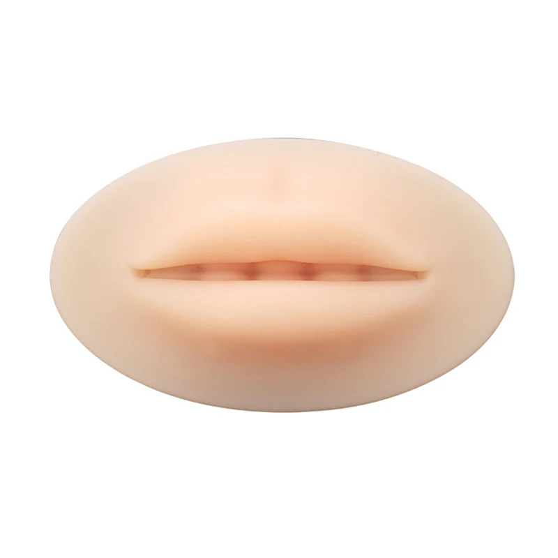 Reutilizável 3D Silicone Lip Block para Microblading Prática Lábios Pele, monocromático para PMU Treinamento Iniciante, Tatuagem Maquiagem Permanente