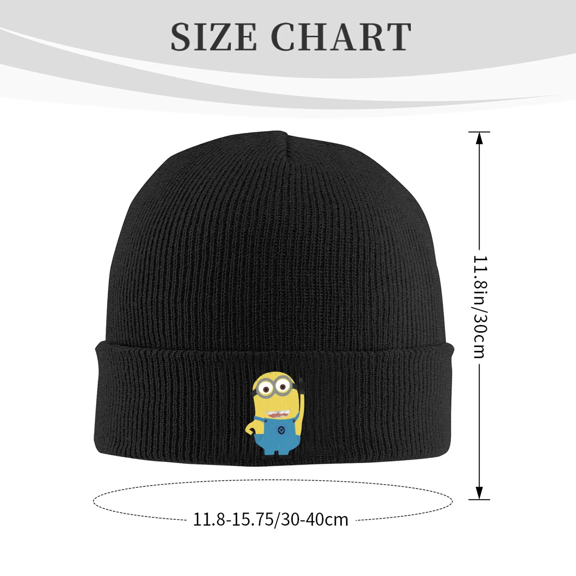 Custom Minion Cartoon Manga Bonnet Hats  Hip Hop Knit Hat For Women Men Winter Warm  Skullies Beanies Caps