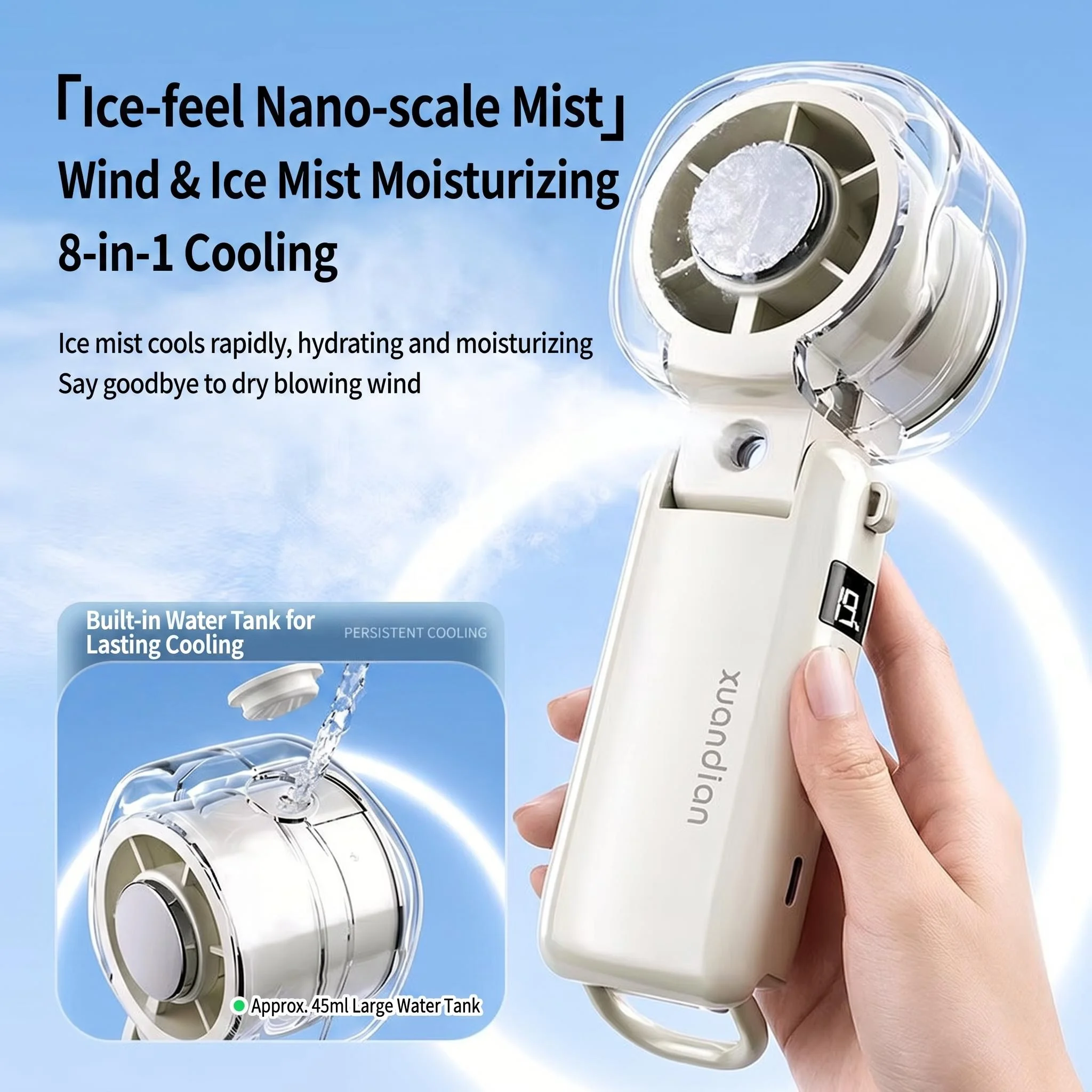 Handheld spray cooling mini fa - огляд і ціна Phone Cooling Fan