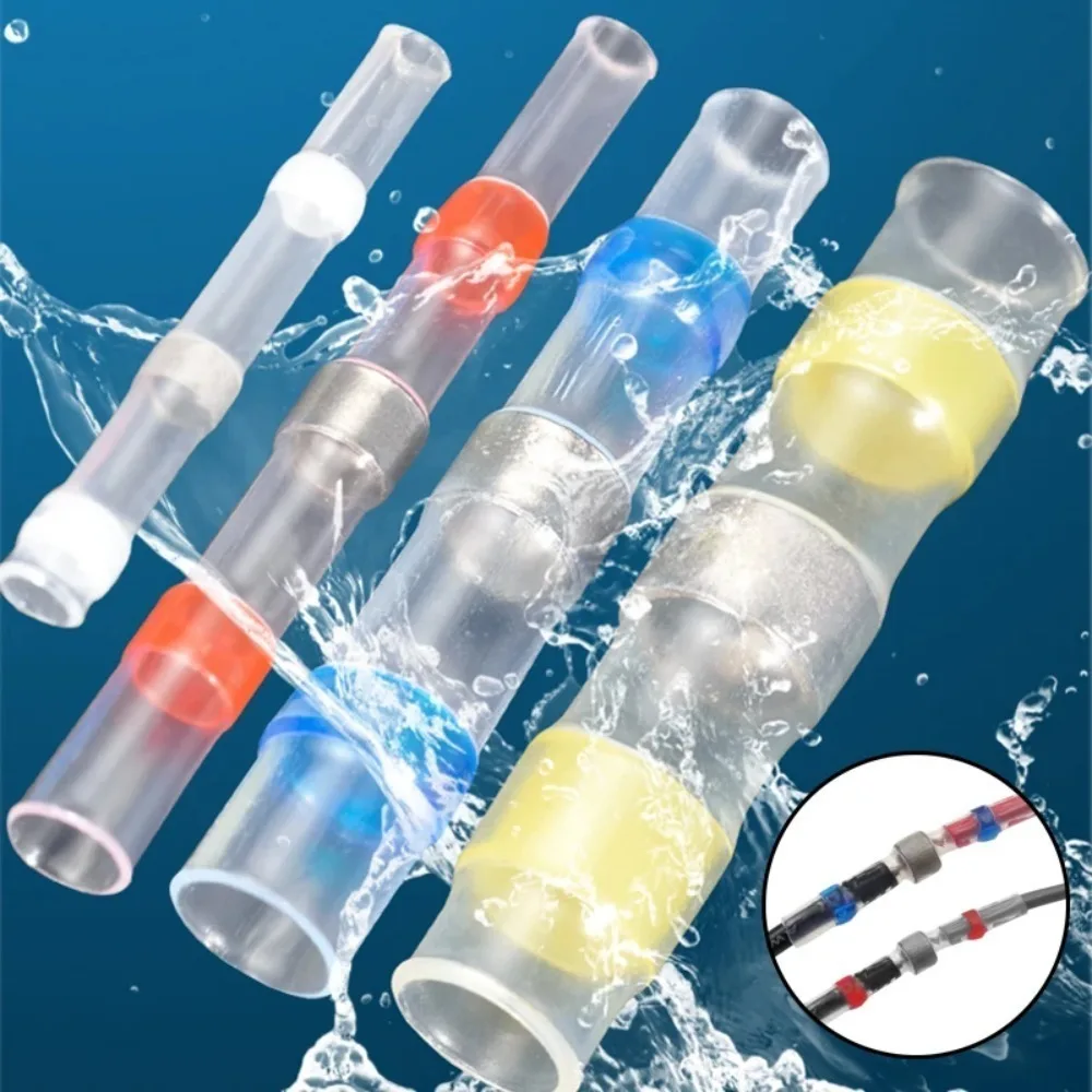 50/100 Pcs Solder Sleeve Wire Connectors Practical Electrical Waterproof Seal Heat Shrink Butt Terminals Wire Cable Splice Kit