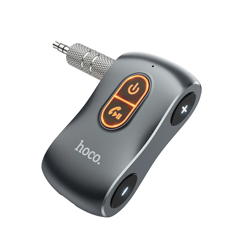 Hoco E73 3.5mm AUX Jack Wireless Receiver In Car Built in Mircrophone Music Transmitter Handsfree Car Kit Wireless Audio Adapter