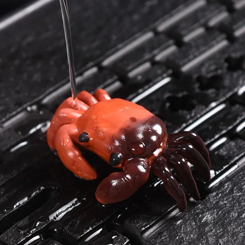 Color-Changing Crab Tea Pet Ornament Boutique, Tea Set Flushing Decoration Tea Table Tea Table Treasure Tea Art Mini From