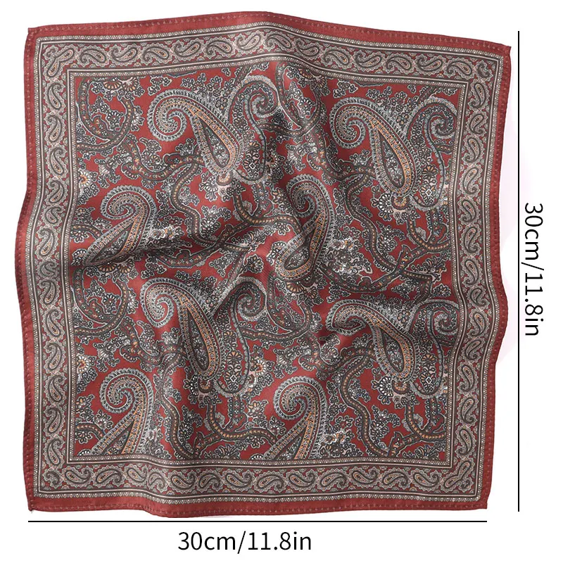 Мужской нагрудный платок с принтом, носовой платок с цветком кешью, модные носовые платки для смокинга, костюма, свадебного выпускного вечера