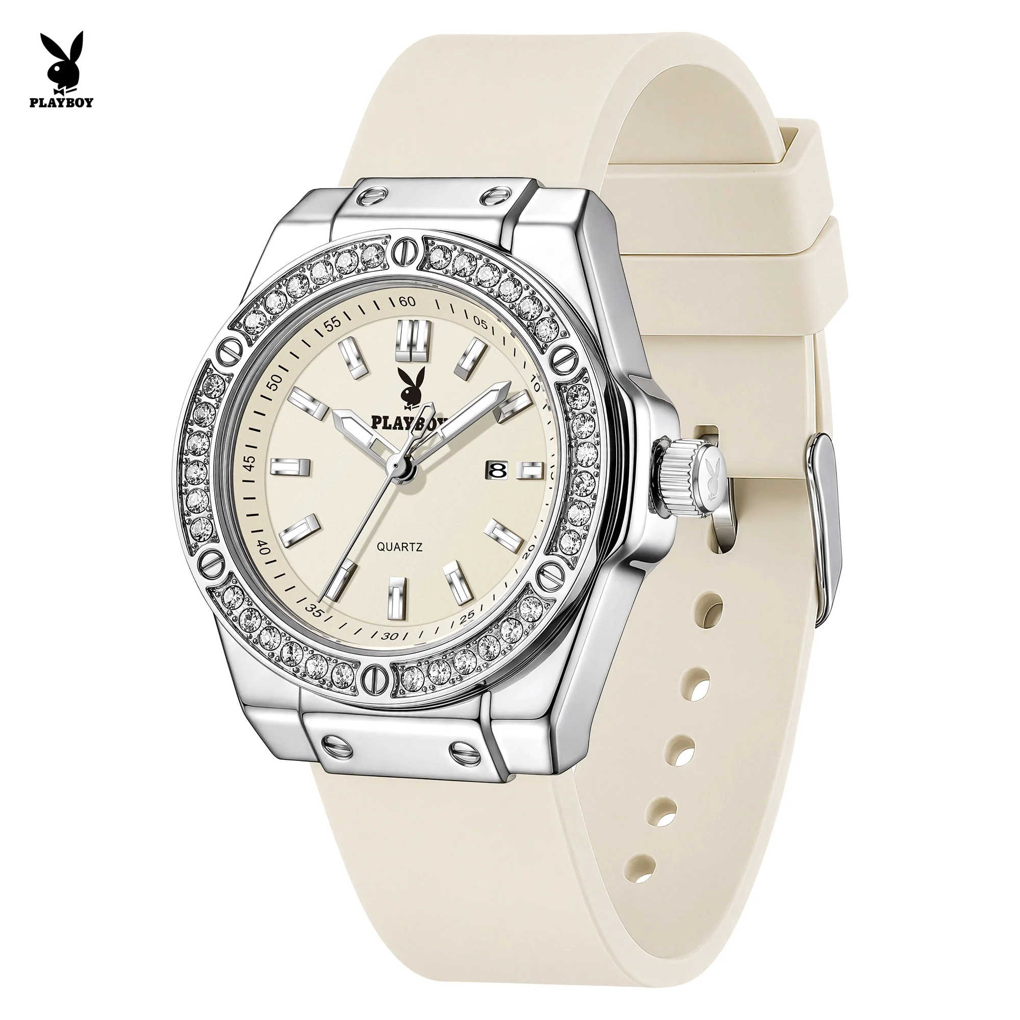 Watch Bezel Insert - Relógios de Quartzo Femininos PLAYBOY 3147