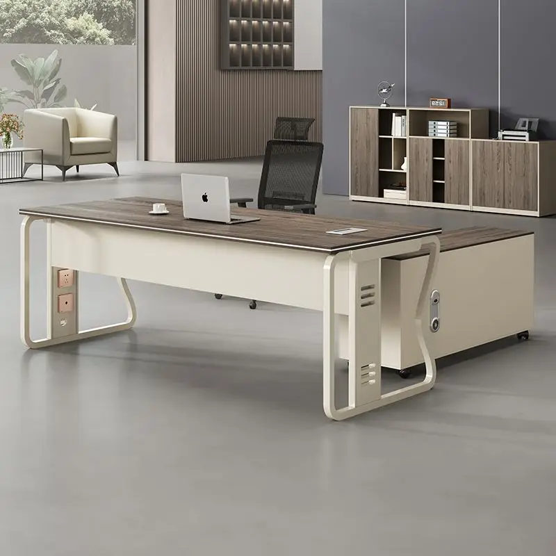 *Executive Office Desk Boss/CEO-Modern Durable Luxury Commercial Desk Wooden Melamine Plate Construction Modular Eco-Friendly