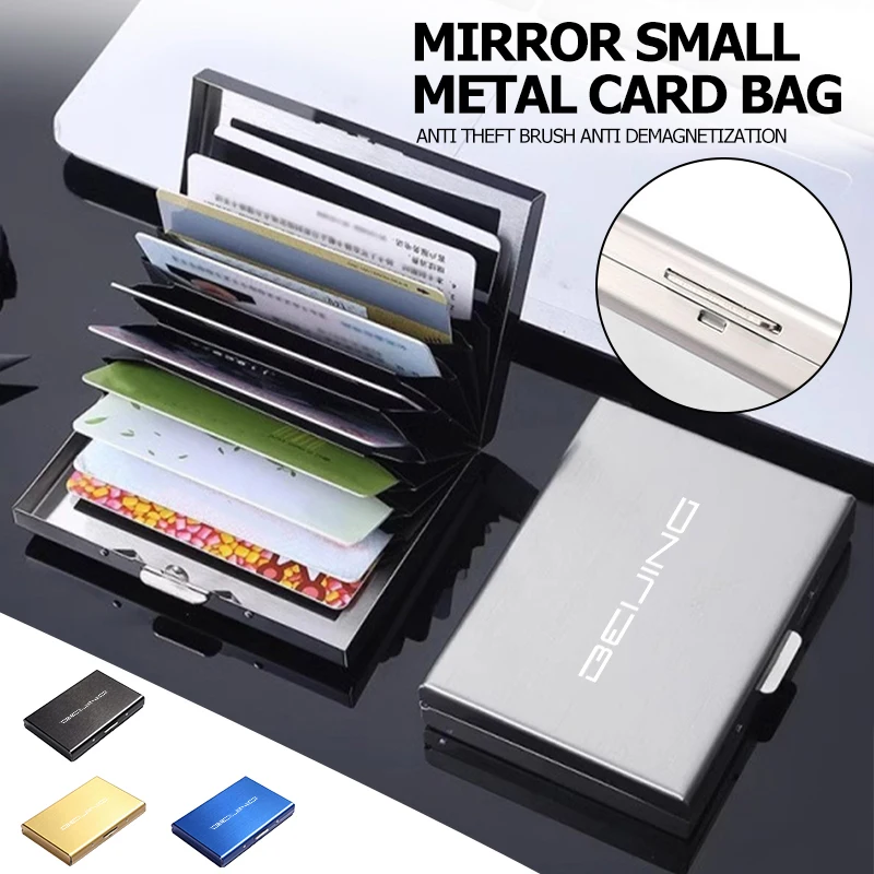 For BAIC Beijing Car Metal Credit Card Holder Wallets ID Card Holder Case Pop Up Wallet BJ30‌ BJ40 BJ60 BJ80 X3 X5 EU5 EU7 EX3