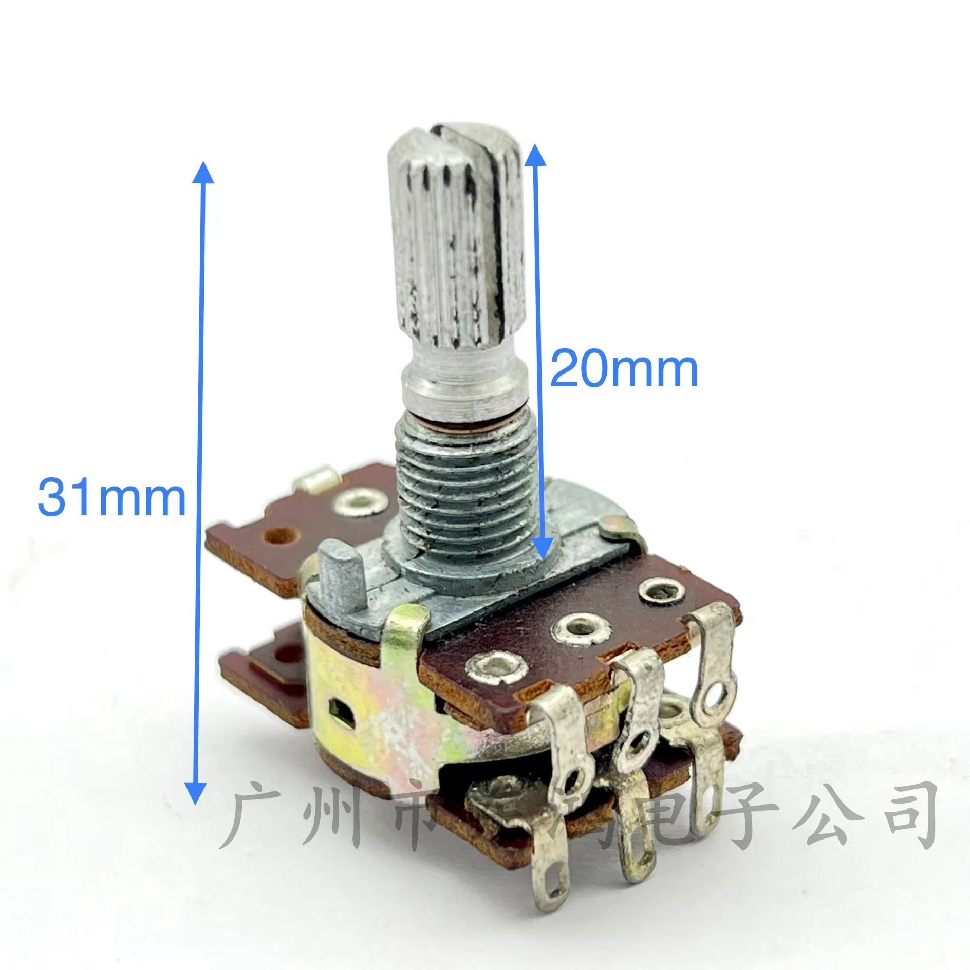 1 PCS WH148 dual-channel front 6-pin rear 2-pin A50K shaft length 20MM