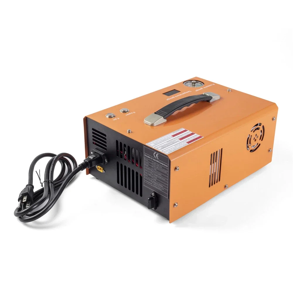 220v & 12v PCP Compressor 4500psi Portable Auto Stop Electric Air Pump with built-in transformer