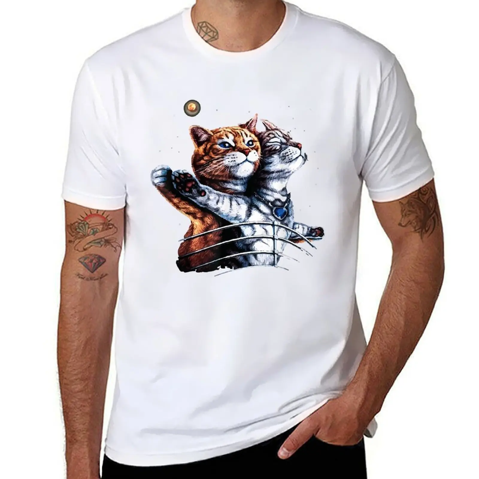 

Titanic Cat Vintage Kitten In Space Galaxy Lovers Funny T-Shirt t shirts for man graphic vintage T-Shirt