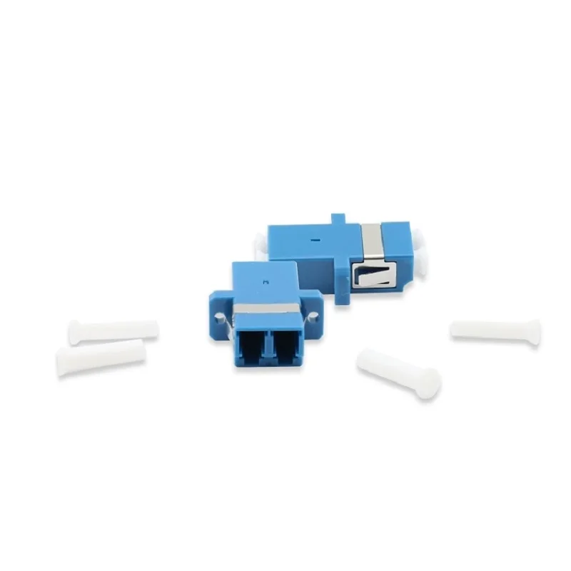 LC UPC duplex Fiber Optic Connector Adapter Simplex DulplexFootprint Blue Fiber Coupler DX connector SM Flange 0.2db ftth tool