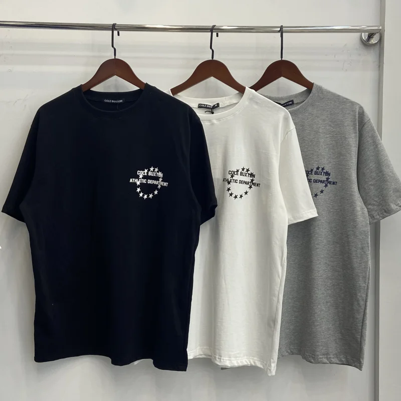 

Cole Buxton 25ss American High Street ex ort Sve T-irt Letter Print Casual Cotton Top for Men And Women