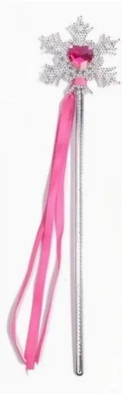 Kid Snowflake Princess Magic Wand Toy Rhinestone Accessories Multiple Colors Available For Girl Birthday Party And Festival Gift