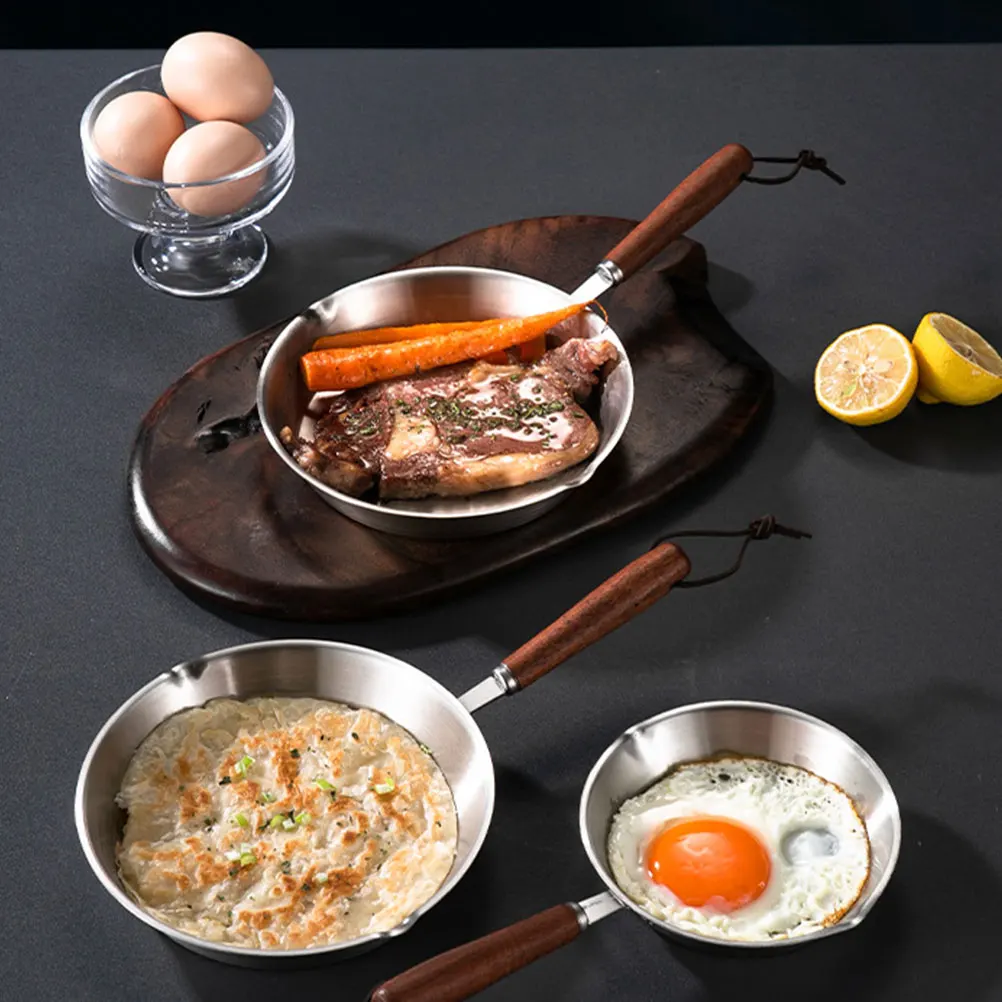 

Mini Omelet Pan Little Skillets Stainless Steel Small Egg Pans Eggs Single Frying