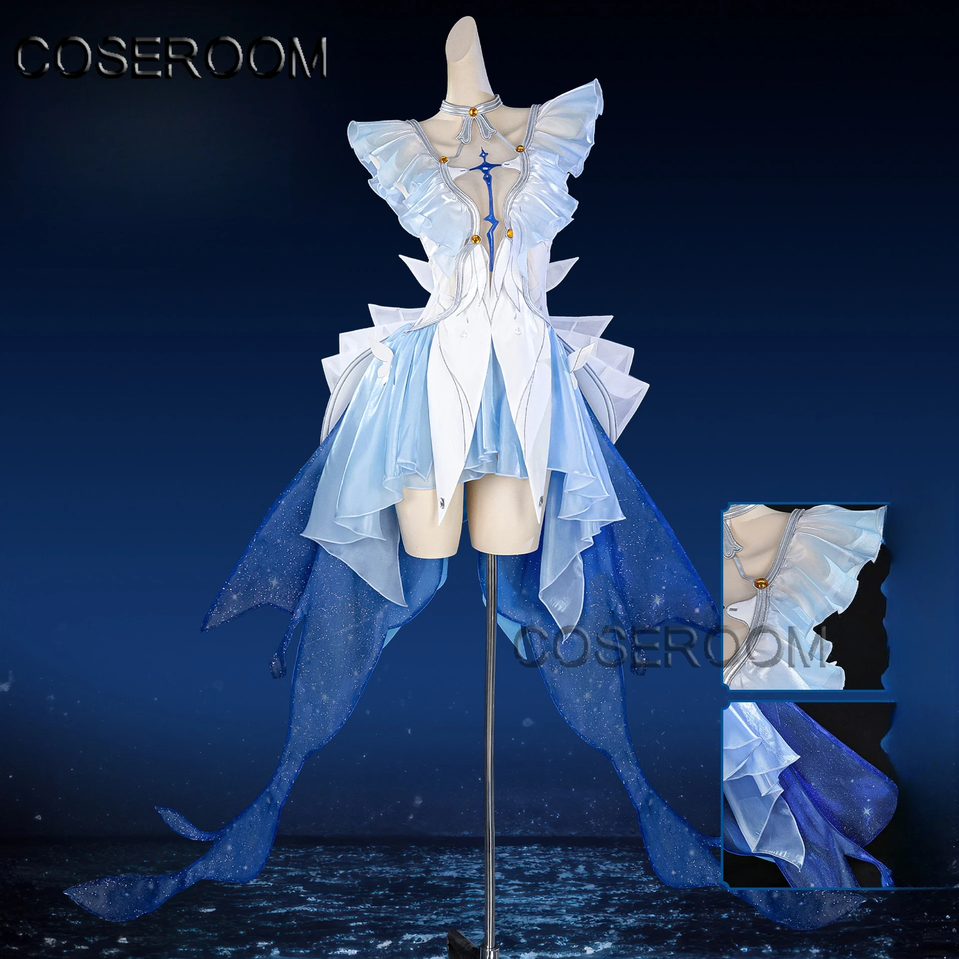 COSEROOM-SR Game Wuthering Waves The Shorekeeper Cosplay Costume Black Shores The Shorekeeper Cosplay Dress Outfis Wigs