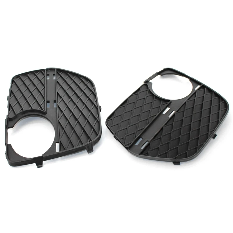 

2 PCS 51117312605 51117312606 Fog Lamp Frame Lower Grille Front Bar Fog Lamp Grille Black ABS Car For BMW X6 E71 2012-2014