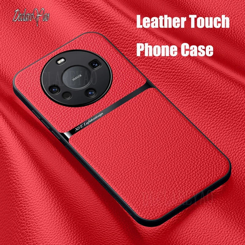 DECLAREYAO Original Leather Coque For Huawei Mate 70 Pro Plus Cover Light Slim Hard Matte Case For Huawei Mate 60 50 50E 40E 40