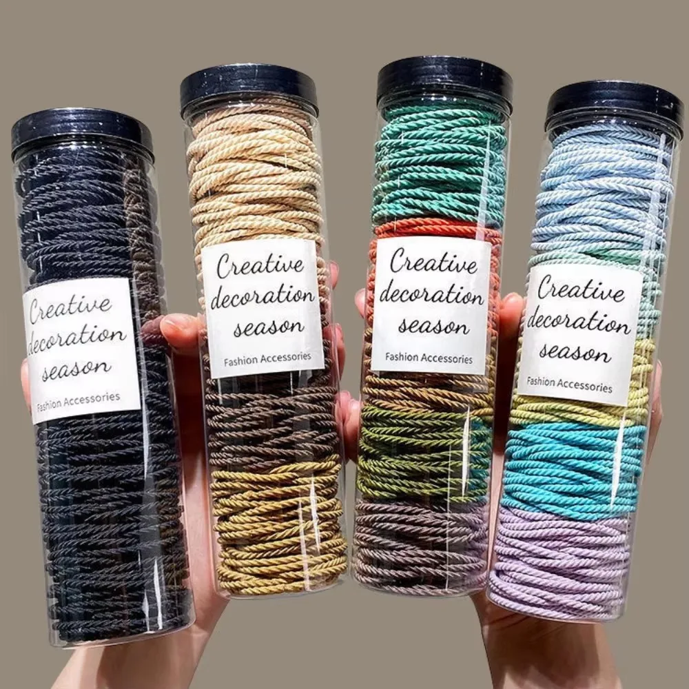 100PCS Elastic Hair Bands for Women Girls, Basic Hair Ties Scrunchies Fashion Hair Accessories Headbands