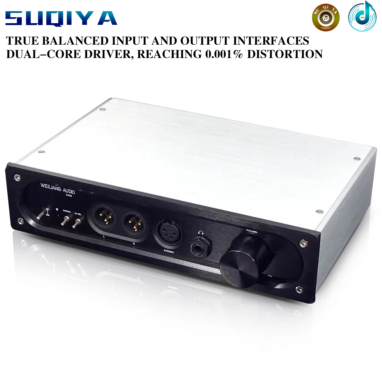 

SUQIYA-Audio E600 Fully Balanced Dual Core Low Distortion Headphone Amplifier