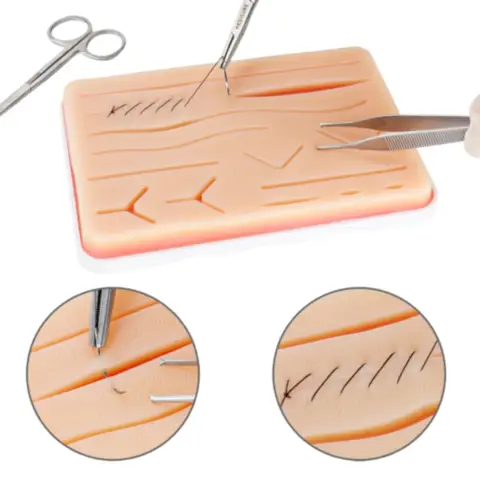 Training Kit Silicone Skin Pad Traumatic Suture Practice Simulation Suture Training Kit Surgical Wound Practice Human Skin Model