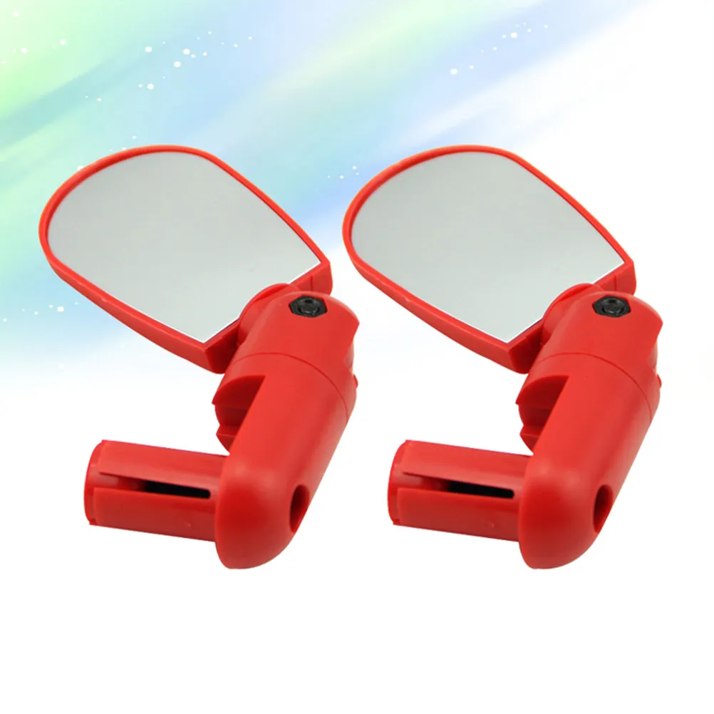 

2Pcs Bicycle Rear View Mirrors Adjustable Mini Plastic Glass Mirrors Universal Bike Handlebar Mirror for Road Folding Bikes