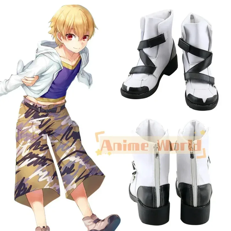 

Fate Grand Order Fgo Kid Gil White Shoes Cosplay Boots Custom Made Halloween Party Props