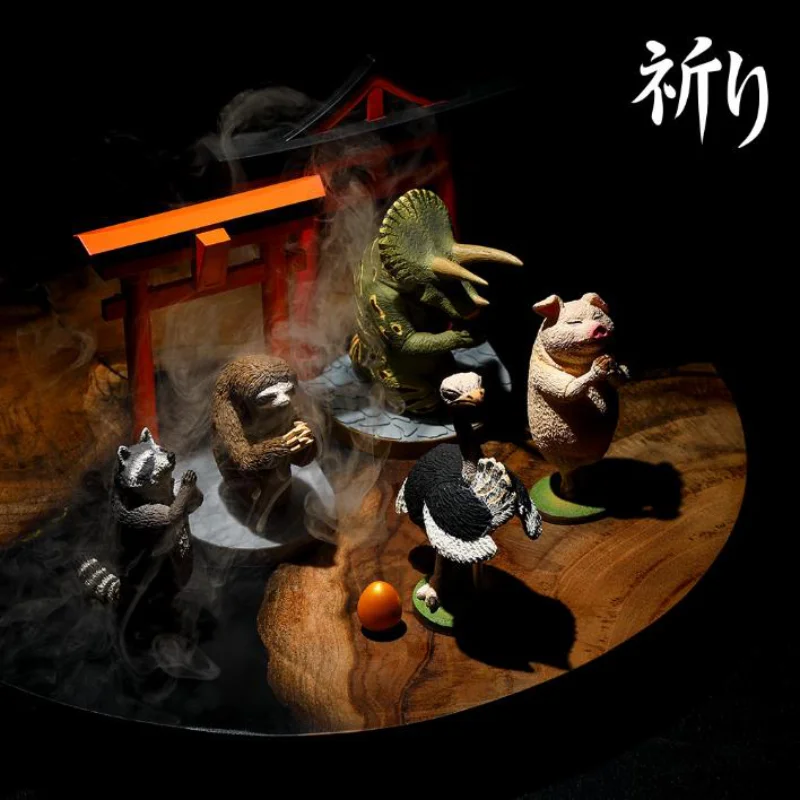 Yendar Gashapon Toy Animal Life Make A Wish Pray Blessing Asakuma Mount Fuji Gashapon Figures Animal Model Toys Decoration Gifts