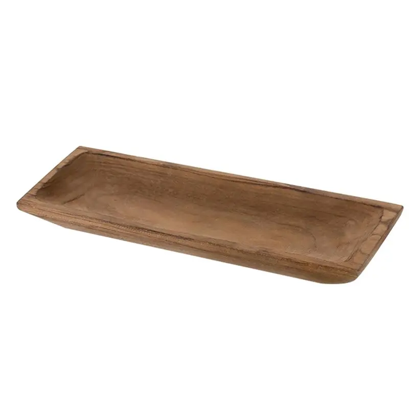

2025 Hot Style For Entry Way Table Decor-Home Decorative Wood Dough Bowl:Large Long Wooden Bowl-Coffee Table Decor For Living Ro