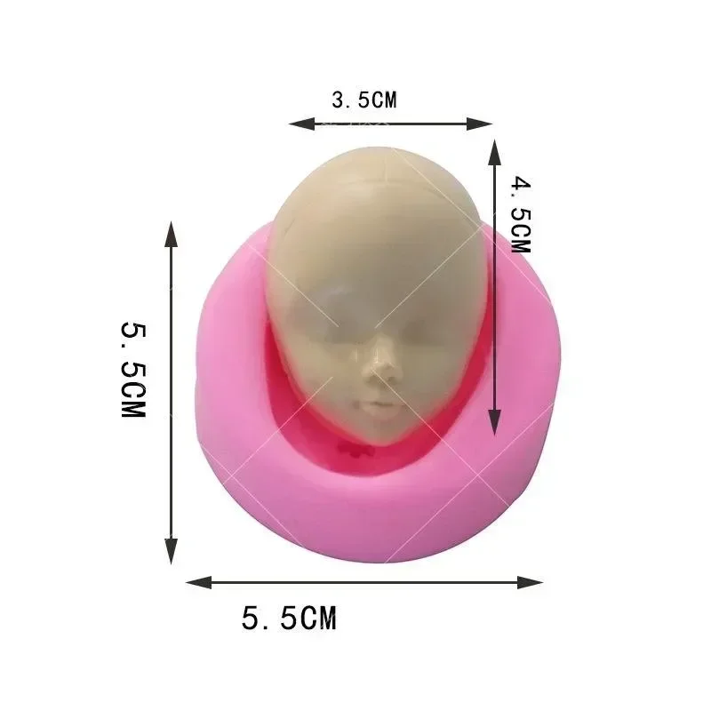 1Pcs 3D Women Clay Doll Face Mold Polymer Molds Handmade Craft Diy Face Silicone Mold Fondant Cake Molds Cake Decorating Tools