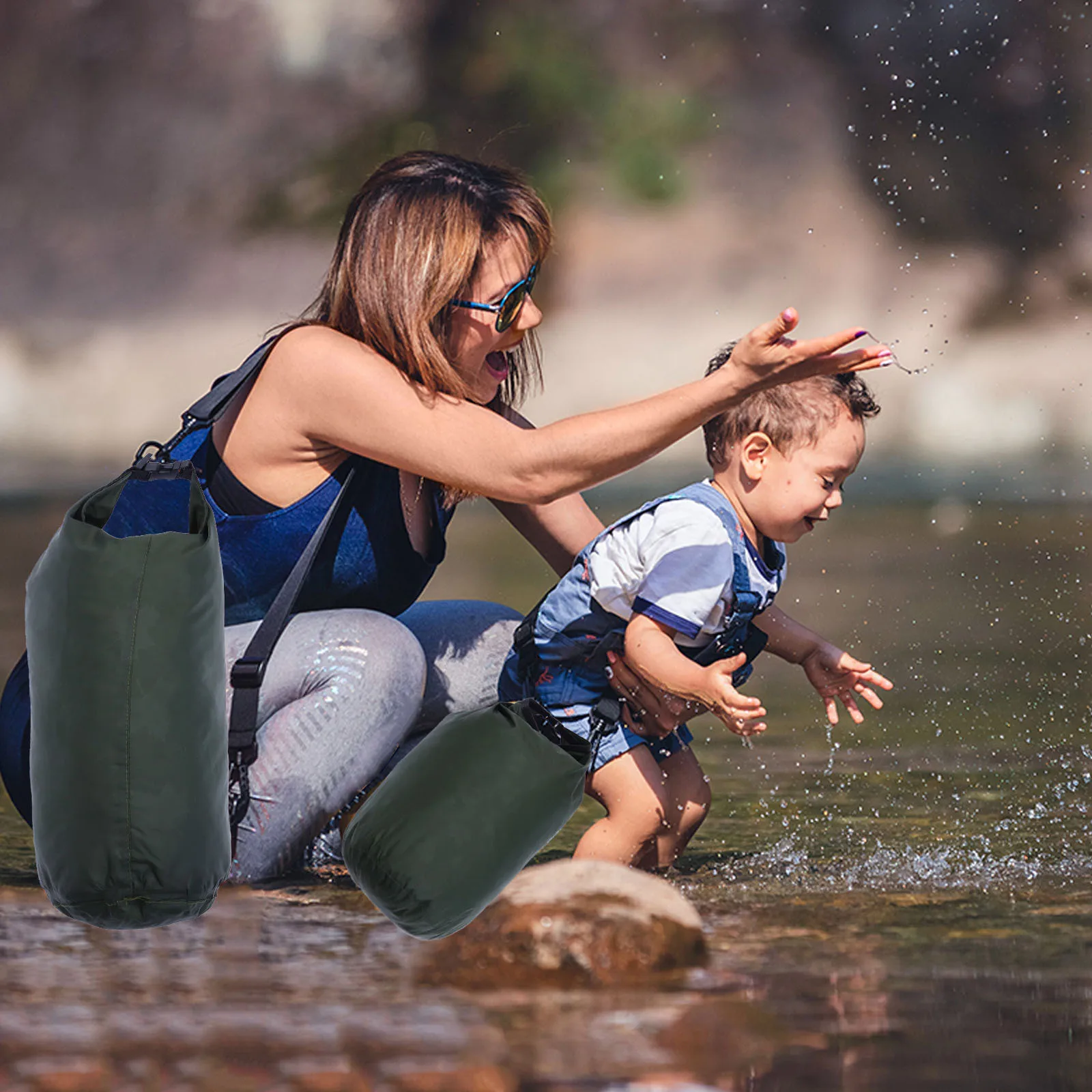 

70L Waterproof Dry Bag Premium Polyester Taffeta Portable Storage for Outdoor Swimming Beach Kayaking Rafting Fishing