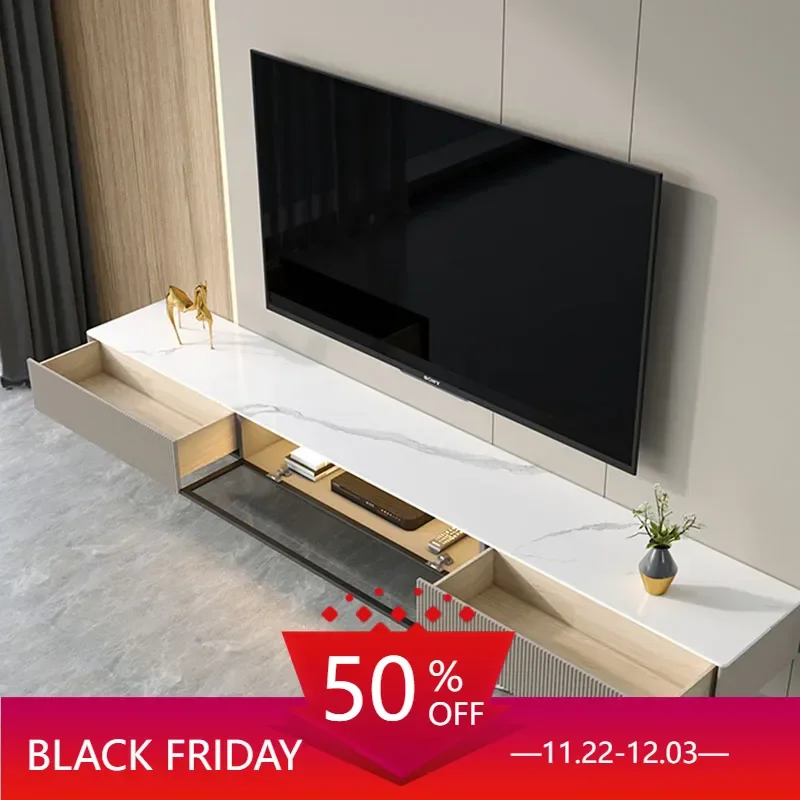 

Floating Tv Stand Entertainment Universal Display Nordic Shelf Wood Wall Luxury Stand Monitor Meuble Tv Theater Furniture