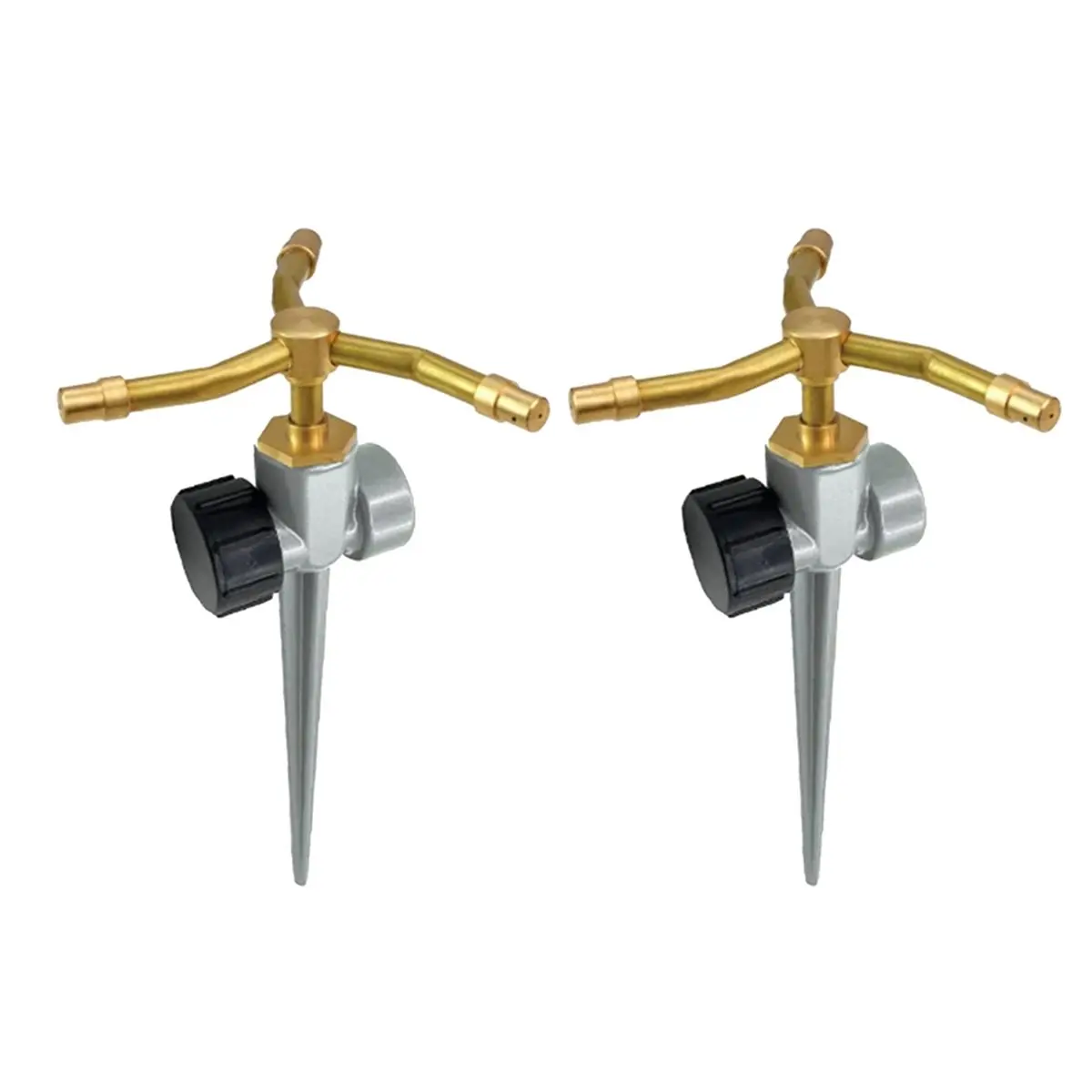 A74U Sprinklers for Yard-3-Arm Brass Gardening Sprinkler, Rotating Waterer Outdoor Lawn Sprinkler,Irrigation Tool for Garden