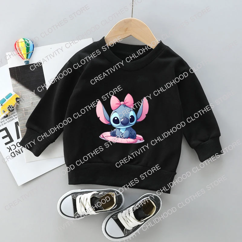 New Stitch Kid Sweatshirts Pullover Children Clothing Cartoons Anime Casual Clothes Kids Girl Boy Kawaii Fashion Tops Sweatshirt