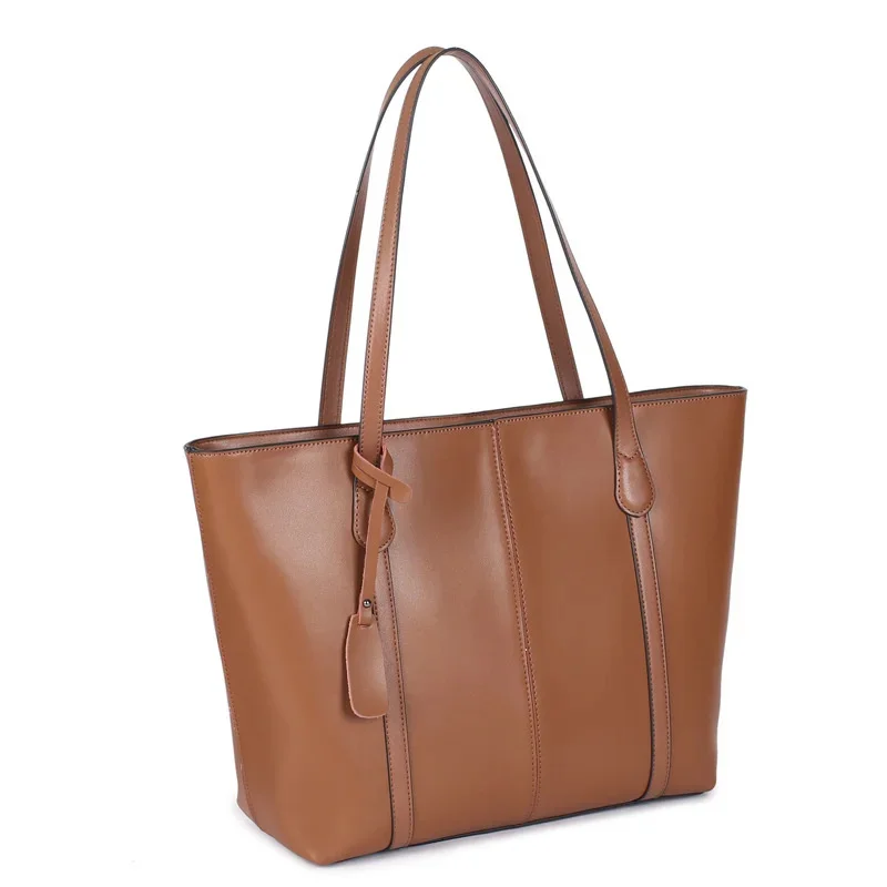 

Female 2024 new euramerican style oil wax contracted leather shoulder of b/l ladies hand bags