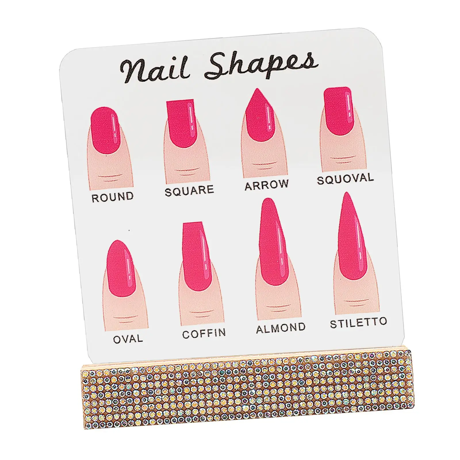 Tabellone per nail art Strumento per manicure fai-da-te 10,5x2,7x11,5 cm Cartello multifunzionale