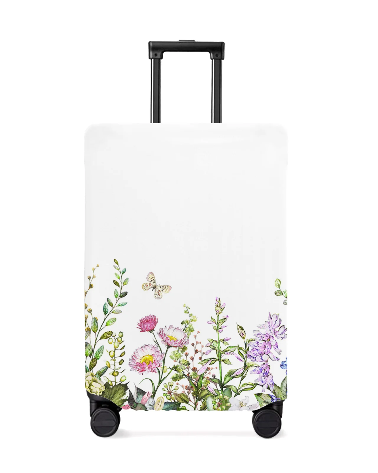 

Vintage Watercolor Flower Herb Plant Luggage Protective Cover Travel Accessories Suitcase Elastic Dust Case Protect Sleeve
