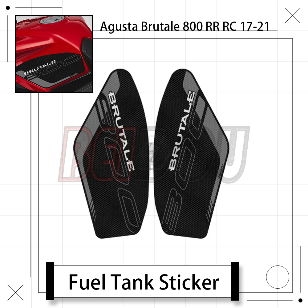 

For MV Agusta Brutale800 Brutale 800 RR RC 17-21 Motorcycle Modification Fuel Tank Protective Side Anti-Slip Stickers