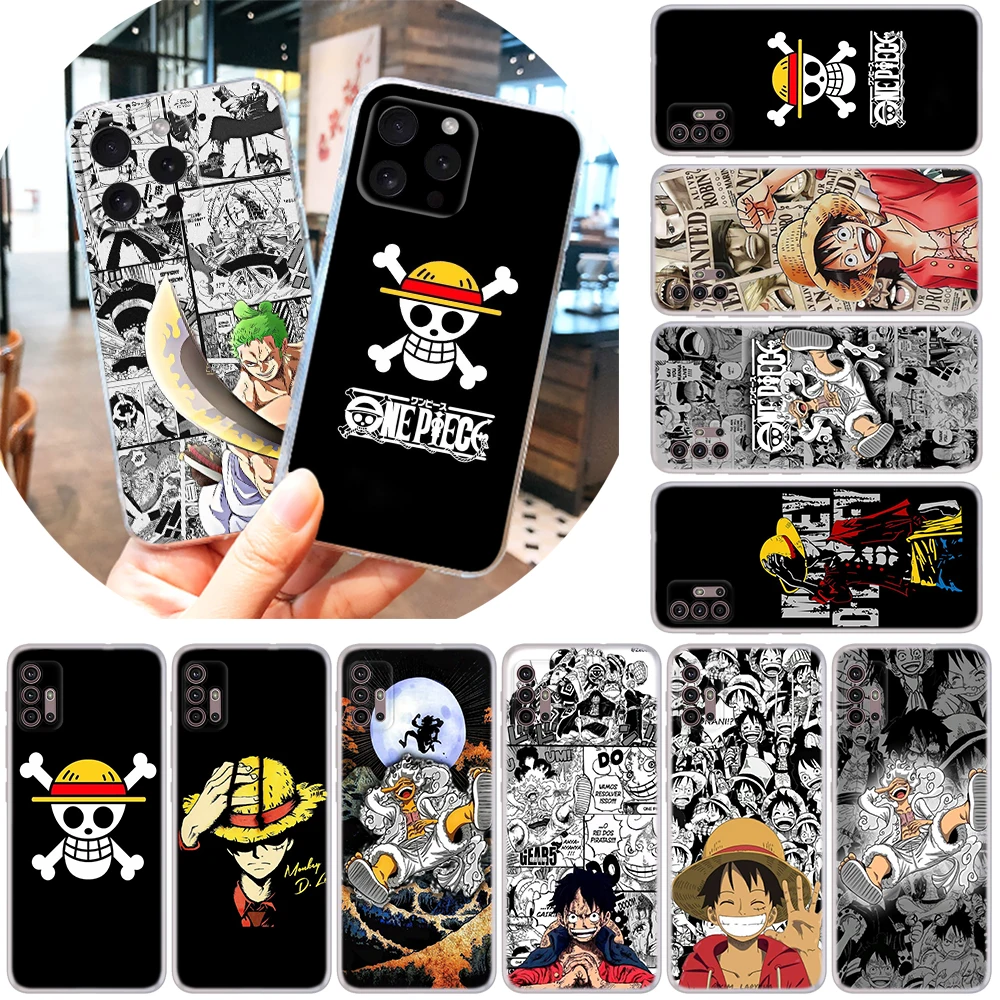 One P-Piece anime Soft Case for Moto E20 E4 E40 E5 E6 E6S E7 Power Edge 20 Lite S30 Pro G200 G30 G4 G52 G42