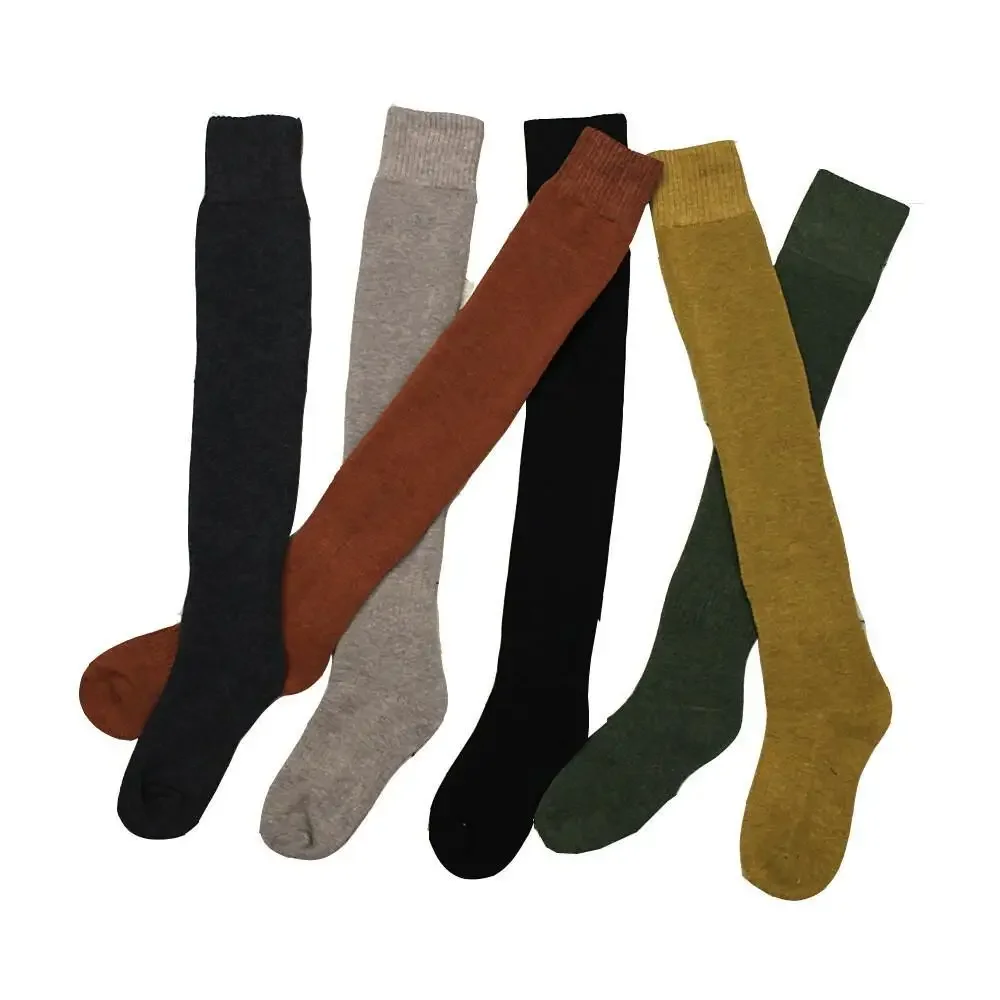 Plush Terry Long Knee Socks Female Fall Winter Japan Korea Style Tall Velvet Calf Cozy Stockings Youth2024 New Thick Warm Socks