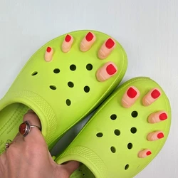 Komik Toes Charms Crocs komedi aksesuarları için 5 set ayak parmakları arkadaşlar hediye bırakın