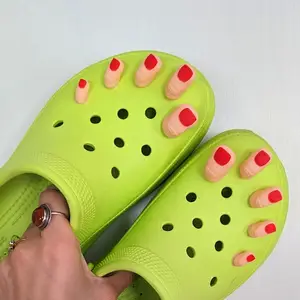 Funny Toes Charms set of 5 for Crocs Comedy Accessories Release Your Toes Friends Gift AliExpress