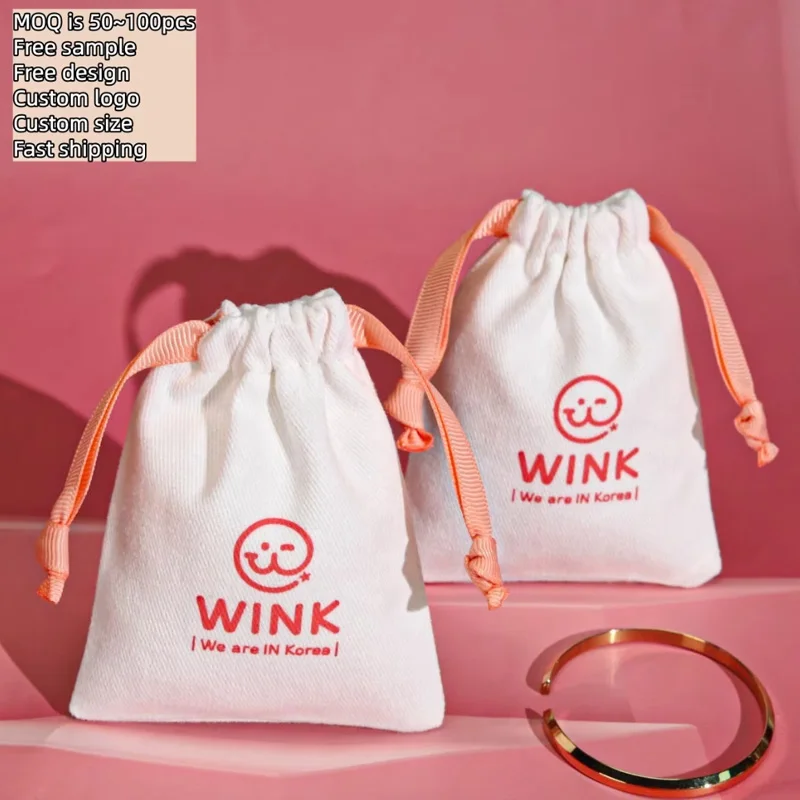 Twill Canvas Bags Jewelry Pouch Makeup Cotton Storage Dust Sack Watch Perfume Storage Bag